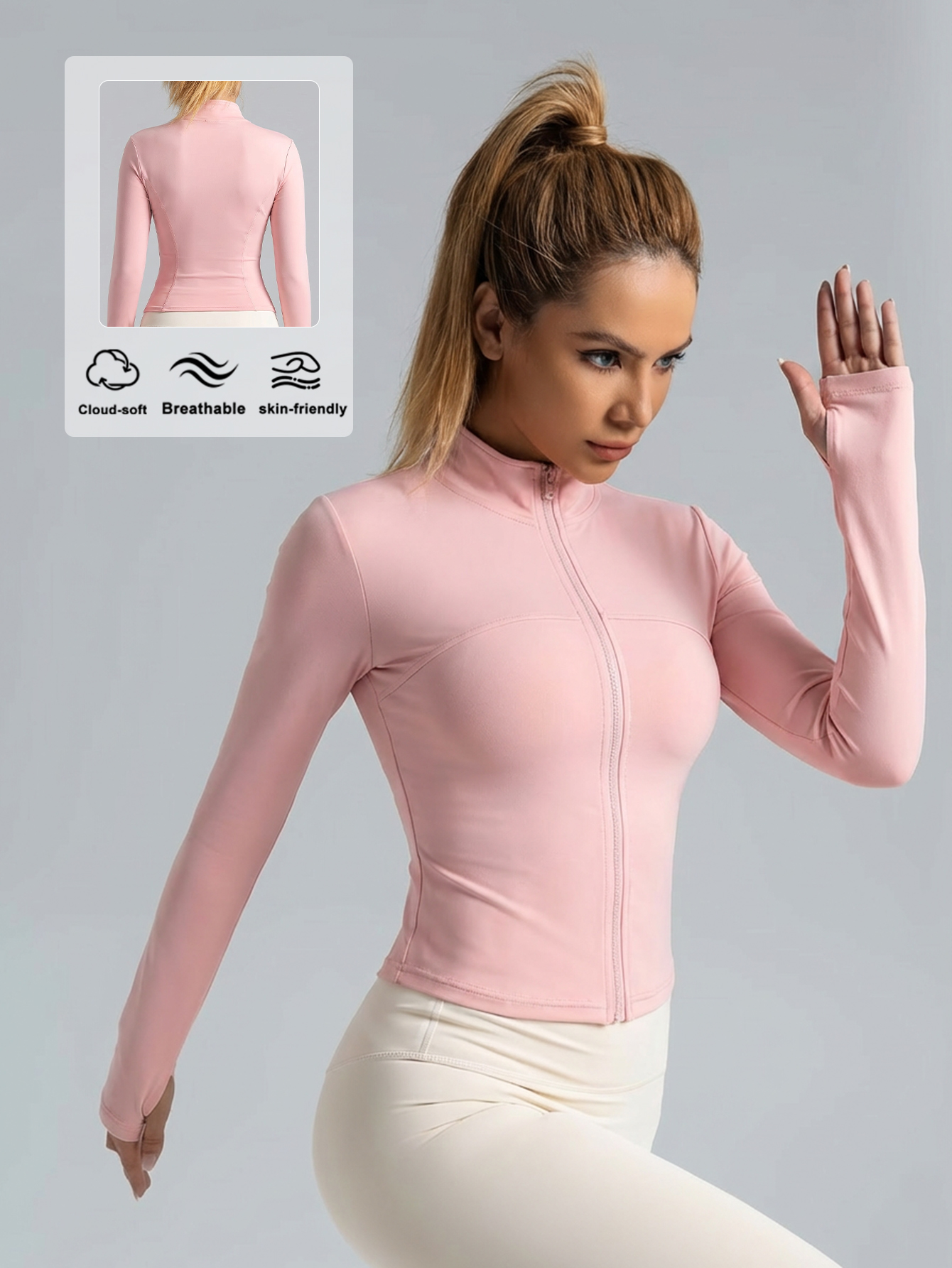 New Women Light pink Yoga Coat – Fitness & Nutrition Lab Bewertung und Preis