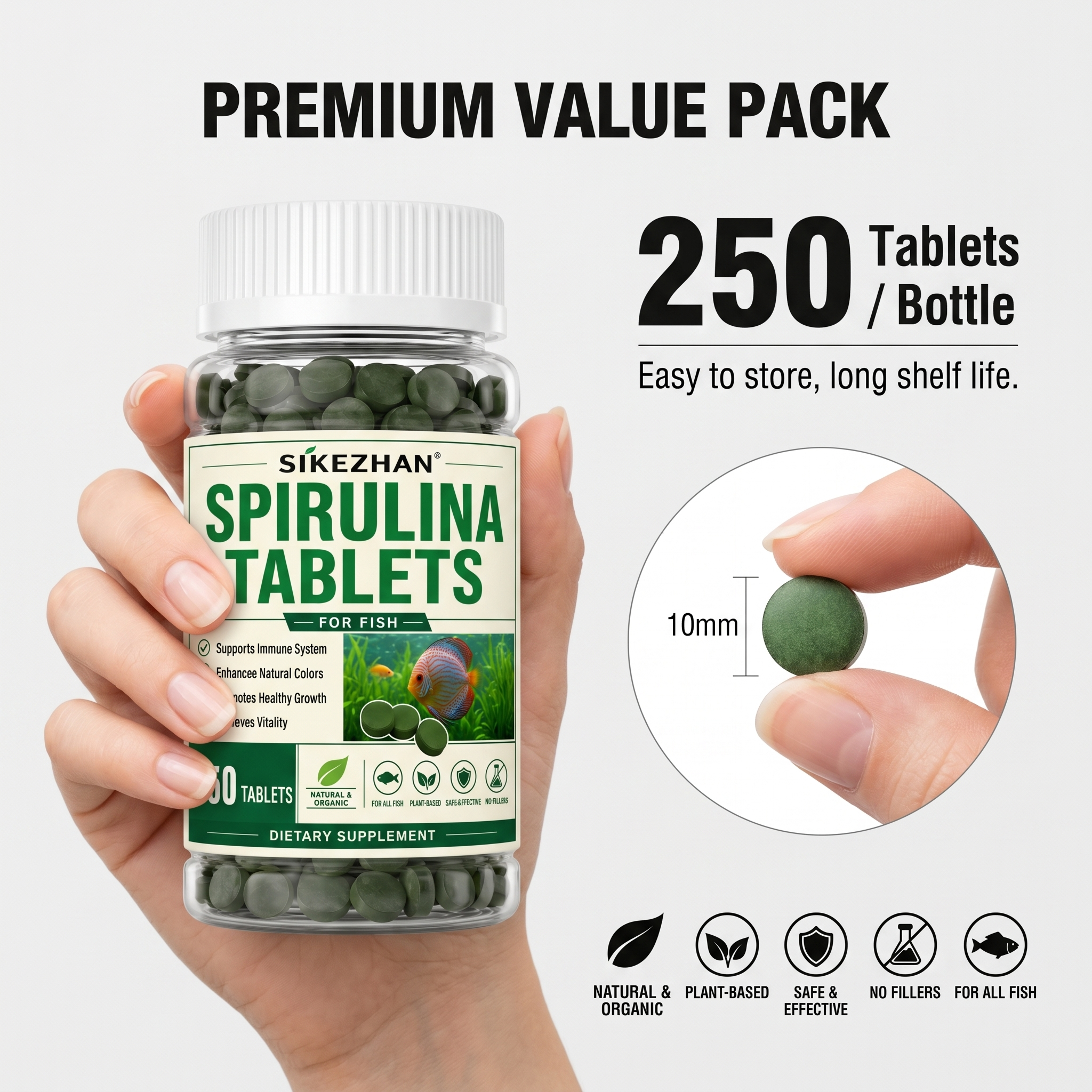 1000pcs High Purity Spirulina  – Spirulina Tablet Organic Bewertung und Preis