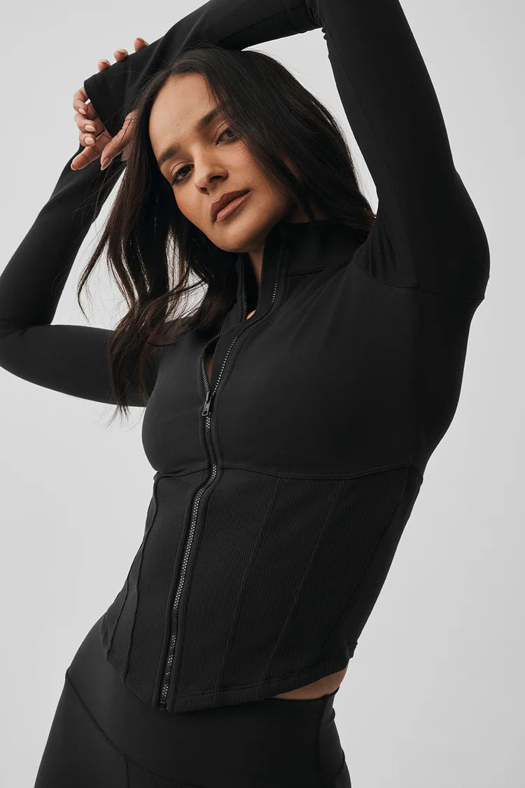 Women's Long Sleeve Zip Jacket – Fitness & Nutrition Lab Bewertung und Preis