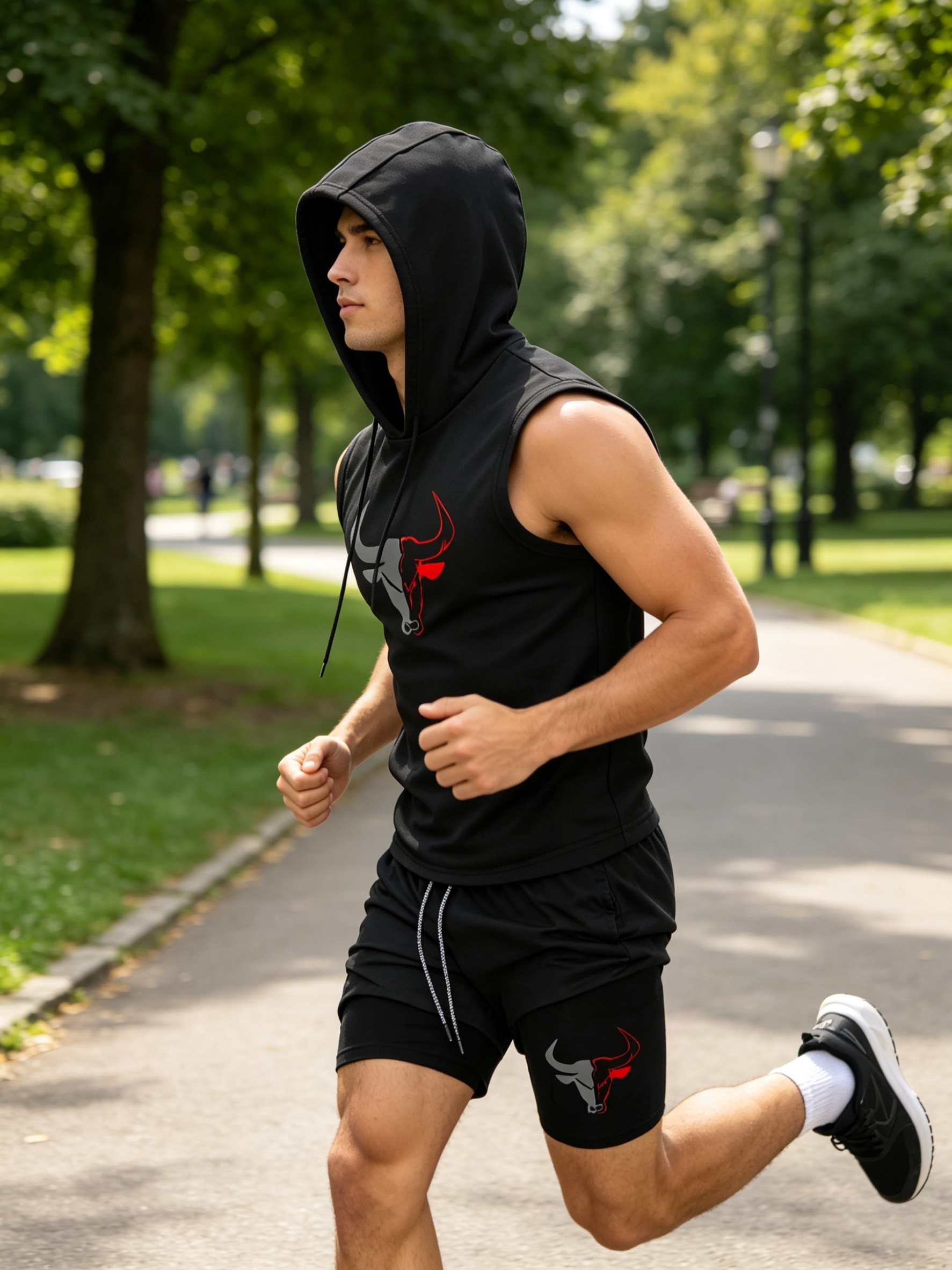 Men's 2 Piece Black Sleeveless – Fitness & Nutrition Lab Bewertung und Preis