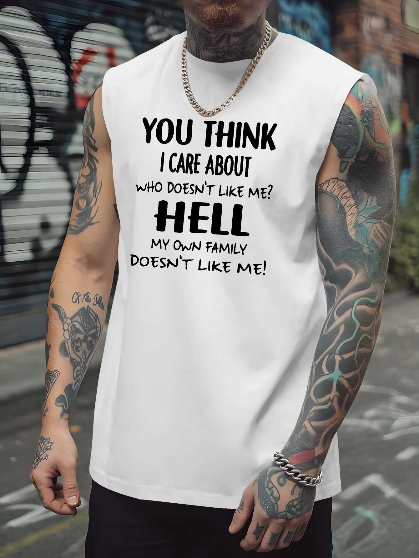 Men's Fun Quotes Sleeveless Mu – Fitness & Nutrition Lab Bewertung und Preis