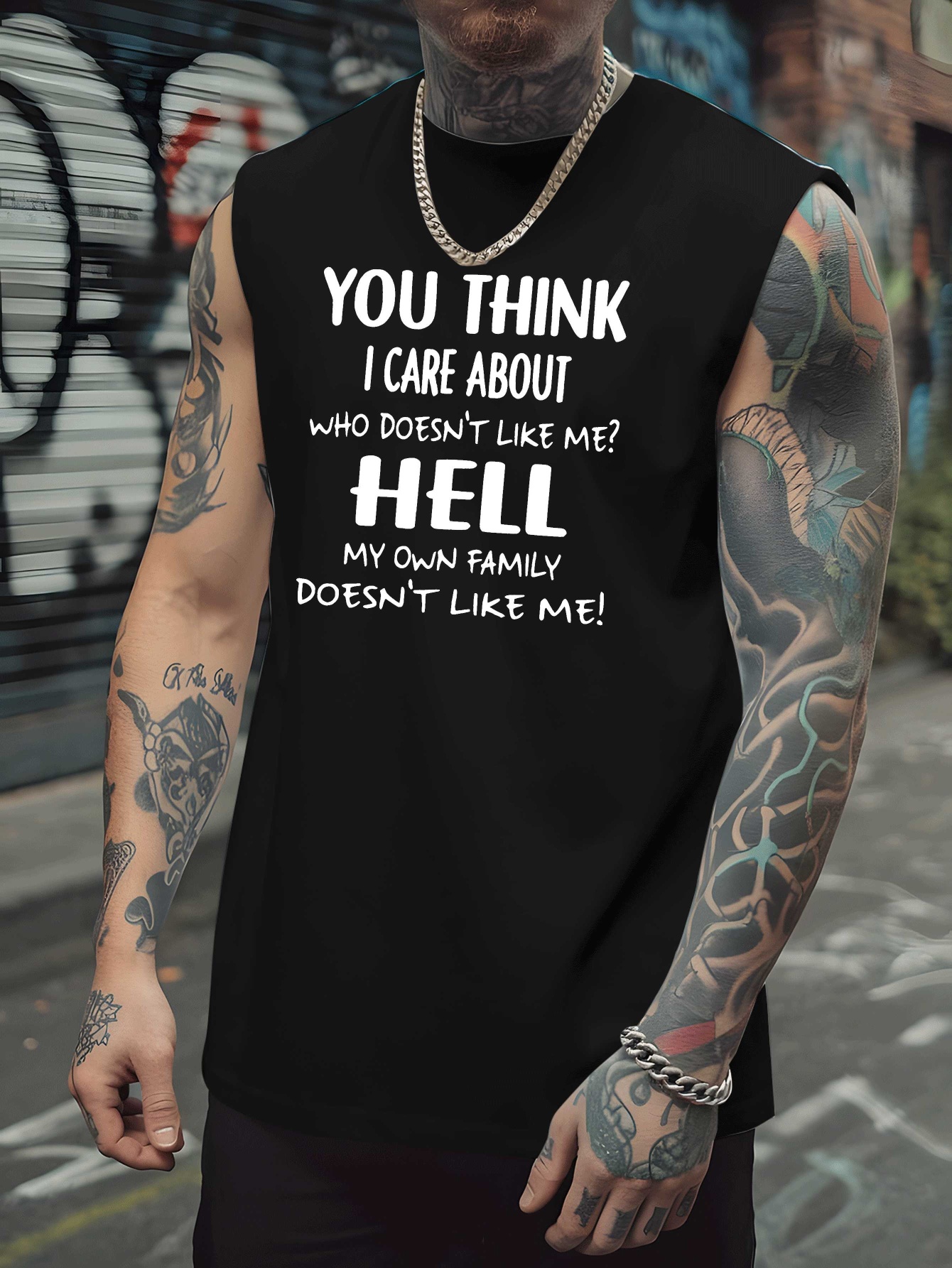 Men's Fun Quotes Sleeveless Mu – Fitness & Nutrition Lab Bewertung und Preis