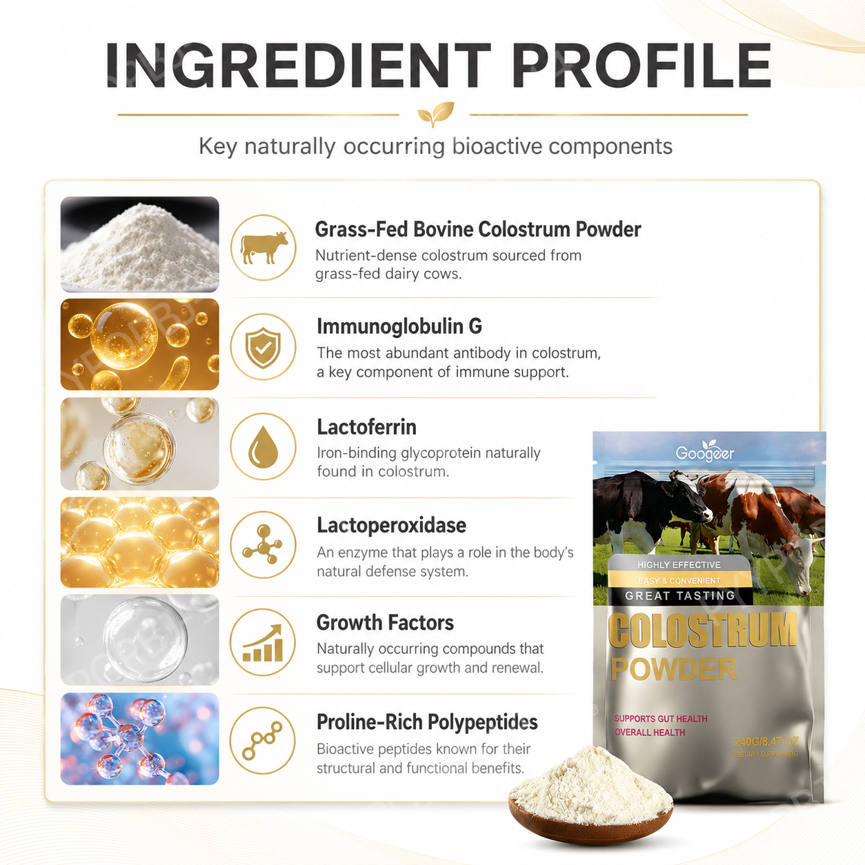 Googeer Bovine Colostrum Suppl – Colostrum Bovine Powder Bewertung und Preis